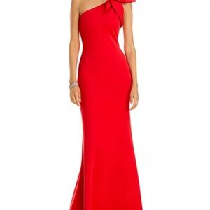 Elegant Red One-Shoulder Dress